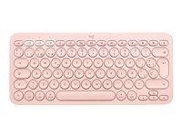 Logitech K380 Multi-Device Bluetooth Keyboard - Tastatur - trådløs - Bluetooth 3.0 - Nordisk (dansk/finsk/norsk/svensk) - rosa 920-010402