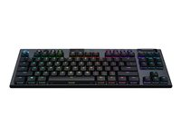 Logitech G915 TKL Tenkeyless LIGHTSPEED Wireless RGB Mechanical Gaming Keyboard - Tastatur - bakgrunnsbelyst - USB, Bluetooth, 2.4 GHz - Nordisk - tastsvitsj: GL Tactile - karbon 920-009500