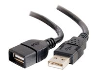 C2G 6.6ft USB Extension Cable - USB A to USB A Extension Cable - USB 2.0 - M/F - USB-forlengelseskabel - USB (hann) til USB (hunn) - 2 m - svart 52107