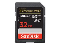 SanDisk Extreme Pro - Flashminnekort - 32 GB - Video Class V30 / UHS-I U3 / Class10 - SDHC UHS-I SDSDXXO-032G-GN4IN