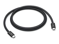 Apple Thunderbolt 4 Pro - Thunderbolt-kabel - 24 pin USB-C (hann) til 24 pin USB-C (hann) - USB 3.2 / USB4 / Thunderbolt 3 / Thunderbolt 4 / DisplayPort - 1 m - støtte for kjedekopling - svart MU883ZM/A