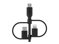Belkin BOOST CHARGE Universal - USB-kabel - USB hann til Micro-USB type B, Lightning, 24 pin USB-C hann - 1 m CAC001BT1MBK