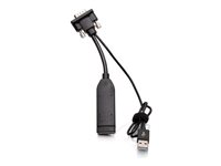 C2G VGA to HDMI Dongle Adapter Converter - Video adapter - USB, HDMI til HD-15 (VGA) hann - svart C2G30037