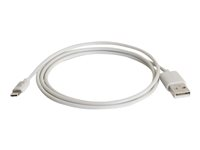 C2G USB A Male to Lightning Male Sync and Charging Cable - Lightning-kabel - Lightning hann til USB hann - 1 m - hvit 86051