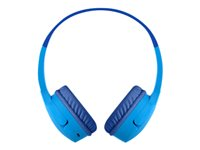 Belkin SoundForm Mini - Hodetelefoner med mikrofon - on-ear - Bluetooth - trådløs - 3,5 mm jakk - blå AUD002BTBL