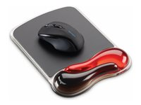 Kensington Duo Gel Mouse Pad Wrist Rest - Musematte med håndleddsstøtte - svart, rød - TAA-samsvar 62402