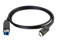 C2G 2m USB 3.1 Gen 1 USB Type C to USB B Cable M/M - USB C Cable Black - USB-kabel - USB Type B (hann) til 24 pin USB-C (hann) - USB 3.1 - 2 m - svart 88866