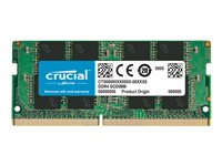 Crucial - DDR4 - modul - 8 GB - SO DIMM 260-pin - 3200 MHz / PC4-25600 - CL22 - 1.2 V - ikke-bufret - ikke-ECC CT8G4SFRA32A
