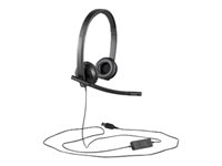 Logitech USB Headset H570e - Hodesett - on-ear - kablet 981-000575