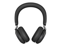 Jabra Evolve2 75 - Hodesett - on-ear - Bluetooth - trådløs - aktiv støydemping - USB-C - lydisolerende - svart - med ladestativ - Certified for Microsoft Teams 27599-999-889