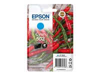 Epson 503 Singlepack - 3.3 ml - cyan - original - blister - blekkpatron - for EPL 5200; RIP Station 5200; WorkForce WF-2960 C13T09Q24010