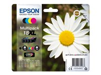 Epson 18XL - 4-pack - XL - svart, gul, cyan, magenta - original - blister - blekkpatron - for Expression Home XP-212, 215, 225, 312, 315, 322, 325, 412, 415, 422, 425 C13T18164012