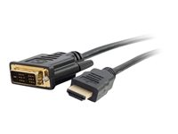 C2G 1.5m (5ft) HDMI to DVI Cable - HDMI to DVI-D Adapter Cable - 1080p - Adapterkabel - DVI-D hann til HDMI hann - 1.5 m - skjermet - svart 42515