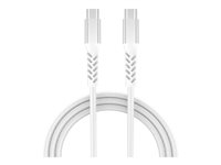GRATEQ PRO - USB-kabel - 24 pin USB-C (hann) til 24 pin USB-C (hann) - 5 A - 2.25 m - USB Power Delivery (240 W) - hvit 86012GC