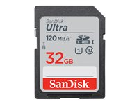 SanDisk Ultra - Flashminnekort - 32 GB - UHS-I U1 / Class10 - SDHC UHS-I SDSDUN4-032G-GN6IN
