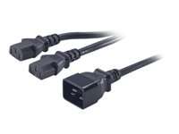 APC - Strømsplitter - IEC 60320 C20 til power IEC 60320 C13 - AC 208 V - 46 cm - svart - for P/N: AP8714R, AP8714S, AP8716R, AP8716S, AP98892F, AP98894F, AP98896F, AP9899, SUVTR40KHS AP9888
