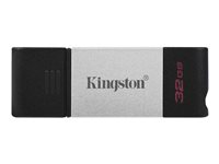 Kingston DataTraveler 80 - USB-flashstasjon - 32 GB - USB 3.2 Gen 1 / USB-C DT80/32GB