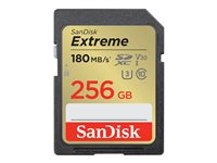 SanDisk Extreme - Flashminnekort - 256 GB - Video Class V30 / UHS-I U3 / Class10 - SDHC UHS-I SDSDXVV-256G-GNCIN