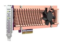 QNAP QM2-2P-344 - Diskkontroller - M.2 - PCIe - lav profil - PCIe 3.0 x4 - for QNAP QGD-1600 QM2-2P-344A