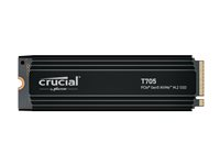 Crucial T705 - SSD - kryptert - 4 TB - intern - M.2 2280 - PCI Express 5.0 (NVMe) - TCG Opal Encryption 2.01 - integrert kjøle CT4000T705SSD5