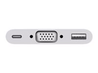 Apple USB-C VGA Multiport Adapter - VGA-adapter - 24 pin USB-C (hann) til HD-15 (VGA), USB-type A, 24 pin USB-C (hunn) MJ1L2ZM/A