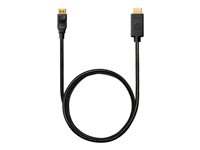 Kensington DisplayPort 1.2 (M) to HDMI (M) Passive Cable, 6ft - Adapterkabel - DisplayPort hann til HDMI hann - 1.83 m - svart - passiv, 1080p-støtte K33025WW