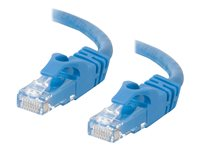 C2G Cat6 Booted Unshielded (UTP) Crossover Patch Cable - Krysskabel - RJ-45 (hann) til RJ-45 (hann) - 3 m - UTP - CAT 6 - formstøpt, uten hindringer, flertrådet - blå 83526