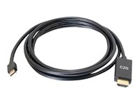 C2G 6ft Mini DisplayPort Male to HDMI Male Passive Adapter Cable - 4K 30Hz - Video adapter - Mini DisplayPort hann til HDMI hann - 1.8 m - svart - passiv, 4K-støtte 84436