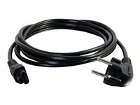 C2G Laptop Power Cord - Strømkabel - IEC 60320 C5 til power CEE 7/7 (hann) - AC 250 V - 2 m - formstøpt - svart - Europa 80607