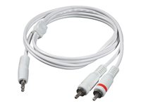 C2G - Lydkabel - mini-phone stereo 3.5 mm hann til RCA hann - 5 m - skjermet - hvit - for Apple iPod 80128