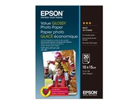 Epson Value - Blank - 100 x 150 mm - 183 g/m² - 20 ark fotopapir - for Epson L382, L386, L486; Expression Home HD XP-15000; Expression Premium XP-900 C13S400037