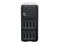 Dell PowerEdge T350 - Server - tower - 1-veis - 1 x Xeon E-2336 / 2.9 GHz - RAM 16 GB - SAS - hot-swap 3.5" brønn(er) - HDD 2 x 4 TB - Matrox G200 - GigE - uten OS - monitor: ingen - svart - BTP - med 3-års Dell ProSupport G0N7D