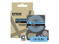 Epson LabelWorks LK-5LBJ - Svart på matt blått - Rull (1,8 cm x 8 m) 1 kassett(er) hengeboks - tapepatron - for LabelWorks LW-C410, LW-C610 C53S672081