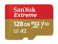 SanDisk Extreme - Flashminnekort - 128 GB - A2 / Video Class V30 / UHS-I U3 / Class10 - microSDXC UHS-I SDSQXAA-128G-GN6GN