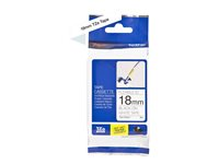 Brother TZe-FX241 - Adhesiv - svart på hvitt - Rull (1,8 cm x 8 m) 1 kassett(er) fleksibel ID-tape - for P-Touch PT-1230, 18, 2030, 2430, 2470, 2730, 3600, 7500, 7600, 9700, 9800, E310, P900 TZEFX241