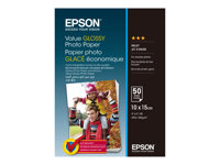 Epson Value - Blank - 100 x 150 mm - 183 g/m² - 50 ark fotopapir - for Epson L382, L386, L486; Expression Home HD XP-15000; Expression Premium XP-900 C13S400038