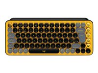 Logitech POP Keys - Tastatur - trådløs - Bluetooth LE, Bluetooth 5.1 - QWERTY - Pan Nordic - tastsvitsj: Brown Tactile - sprenging 920-010731