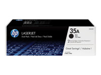 HP 35A - 2-pack - svart - original - LaserJet - tonerpatron (CB435AD) - for LaserJet P1005, P1006, P1007, P1008, P1009 CB435AD