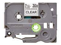 Brother TZe-S121 - Ekstra sterk selvkleber - svart på blank - Rull (0,9 cm x 8 m) 1 kassett(er) laminert teip - for P-Touch PT-E310, E550, P900; P-Touch Cube Plus PT-P710; P-Touch Cube Pro PT-P910 TZES121