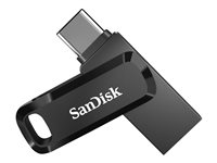 SanDisk Ultra Dual Drive Go - USB-flashstasjon - 128 GB - USB 3.2 Gen 1 / USB-C - svart SDDDC3-128G-G46