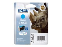Epson T1002 - 11.1 ml - cyan - original - blære med RF/lyd-alarm - blekkpatron - for Stylus SX510, SX515, SX600, SX610; Stylus Office B1100, B40, BX310, BX600, BX610 C13T10024020