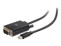 C2G 6ft Mini DisplayPort Male to VGA Male Active Adapter Cable - Black - Videokonverter - Mini DisplayPort - VGA - svart 84677