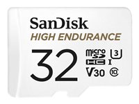SanDisk High Endurance - Flashminnekort (microSDHC til SD-adapter inkludert) - 32 GB - Video Class V30 / UHS-I U3 / Class10 - microSDHC UHS-I SDSQQNR-032G-GN6IA