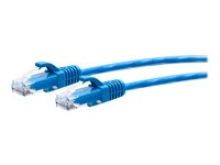C2G 15ft (4.5m) Cat6a Snagless Unshielded (UTP) Slim Ethernet Network Patch Cable - Blue - Koblingskabel - RJ-45 (hann) til RJ-45 (hann) - 4.5 m - 4.8 mm - UTP - CAT 6a - formstøpt, uten hindringer - blå C2G30136