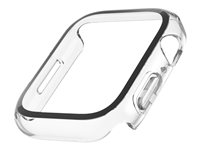 Belkin SCREENFORCE - Beskyttende deksel for smartarmåndsur - temperert kurve, 2-i-1 - polykarbonat, herdet glass - blank - for Apple Watch (45 mm) OVG004ZZCL-REV