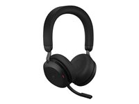 Jabra Evolve2 75 - Hodesett - on-ear - Bluetooth - trådløs - aktiv støydemping - USB-C - lydisolerende - svart - Optimert for UC 27599-989-889