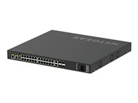 NETGEAR AV Line M4250-26G4XF-PoE+ - Switch - L3 - Styrt - 24 x 10/100/1000 (PoE+) + 2 x 10/100/1000 + 4 x 1 Gigabit / 10 Gigabit SFP+ - side til side-luftflyt - rackmonterbar - PoE+ (480 W) GSM4230PX-100EUS