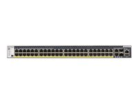NETGEAR M4300-52G-PoE+ - Switch - L3 - Styrt - 2 x 10/100/1000/10000 + 2 x 10 Gigabit SFP+ + 48 x 10/100/1000 (PoE+) - front til bakside-luftflyt - rackmonterbar - PoE+ (480 W) GSM4352PA-100NES