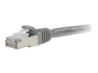 C2G Cat6a Booted Shielded (STP) Network Patch Cable - Koblingskabel - RJ-45 (hann) til RJ-45 (hann) - 20 m - STP - CAT 6a - formstøpt, uten hindringer, flertrådet - grå 89924