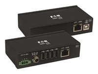 Eaton Tripp Lite Series USB over Cat6 Extender 4-Port Industrial, ESD Protection, PoC - USB 2.0, Mountable, 330 ft., TAA - USB-utvider - USB, USB 2.0 - over CAT 6 - opp til 100 m - TAA-samsvar B203-104-IND-ER